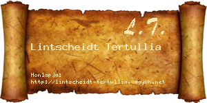 Lintscheidt Tertullia névjegykártya